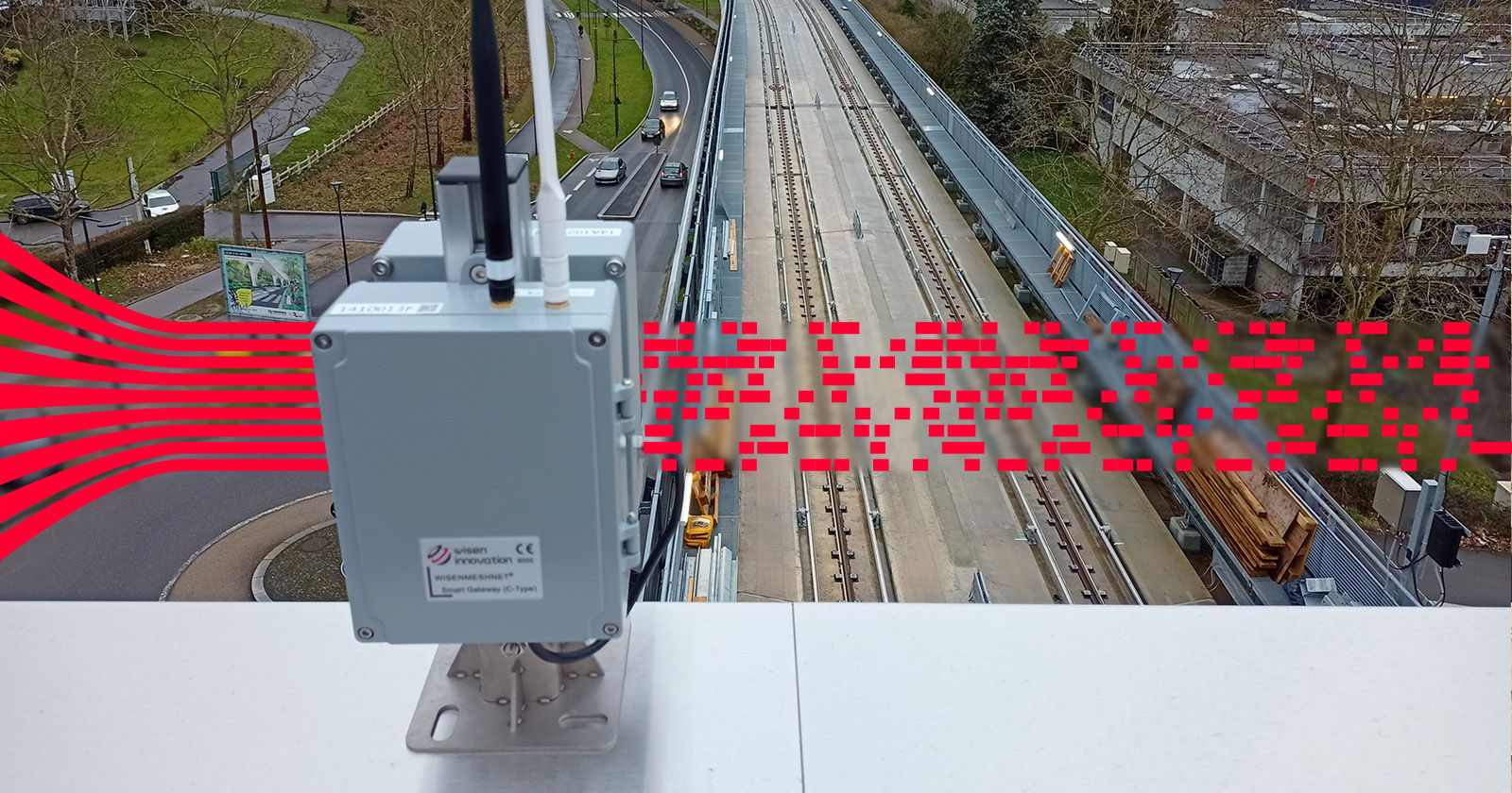 Bridge and tunnel construction near Paris necessitate railway and platform monitoring with hybrid methods for real-time data collection and maximum safety